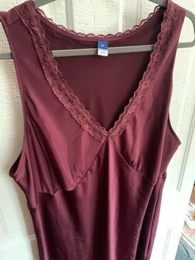 Beautiful Old Navy Purple Satin Slip Style Dress 2X